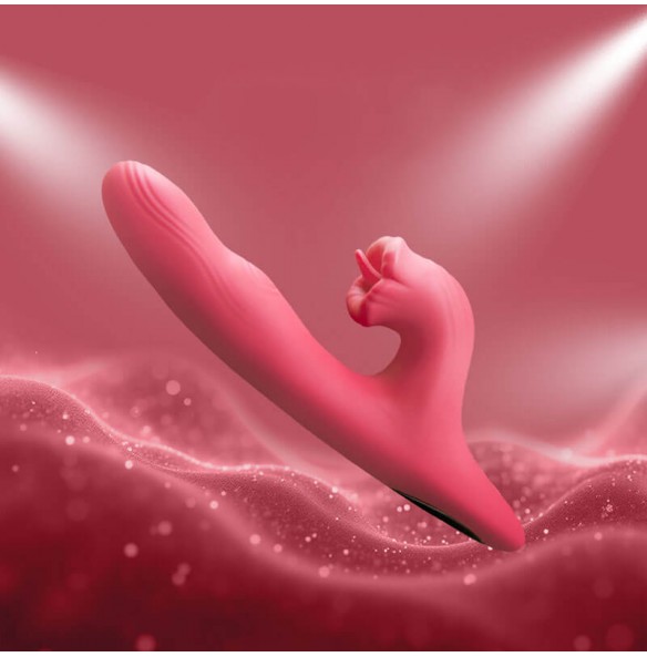 QUER - NANI Heating Licking AV Wand Vibrator (Chargeable - Red) QUER - NANI Heating Licking AV Wand Vibrator (Chargeable - Red)